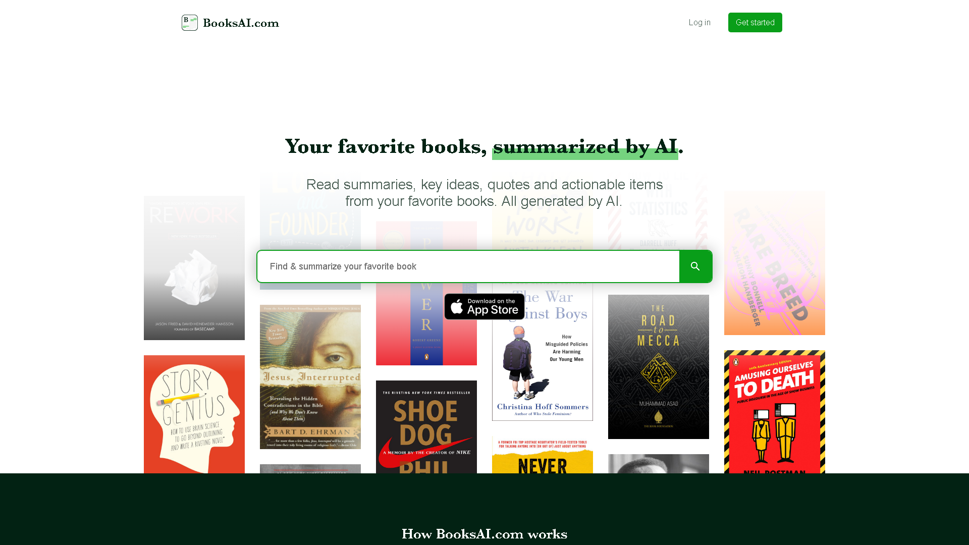 BooksAI.com Interface Screenshot - Education & Learning Tool